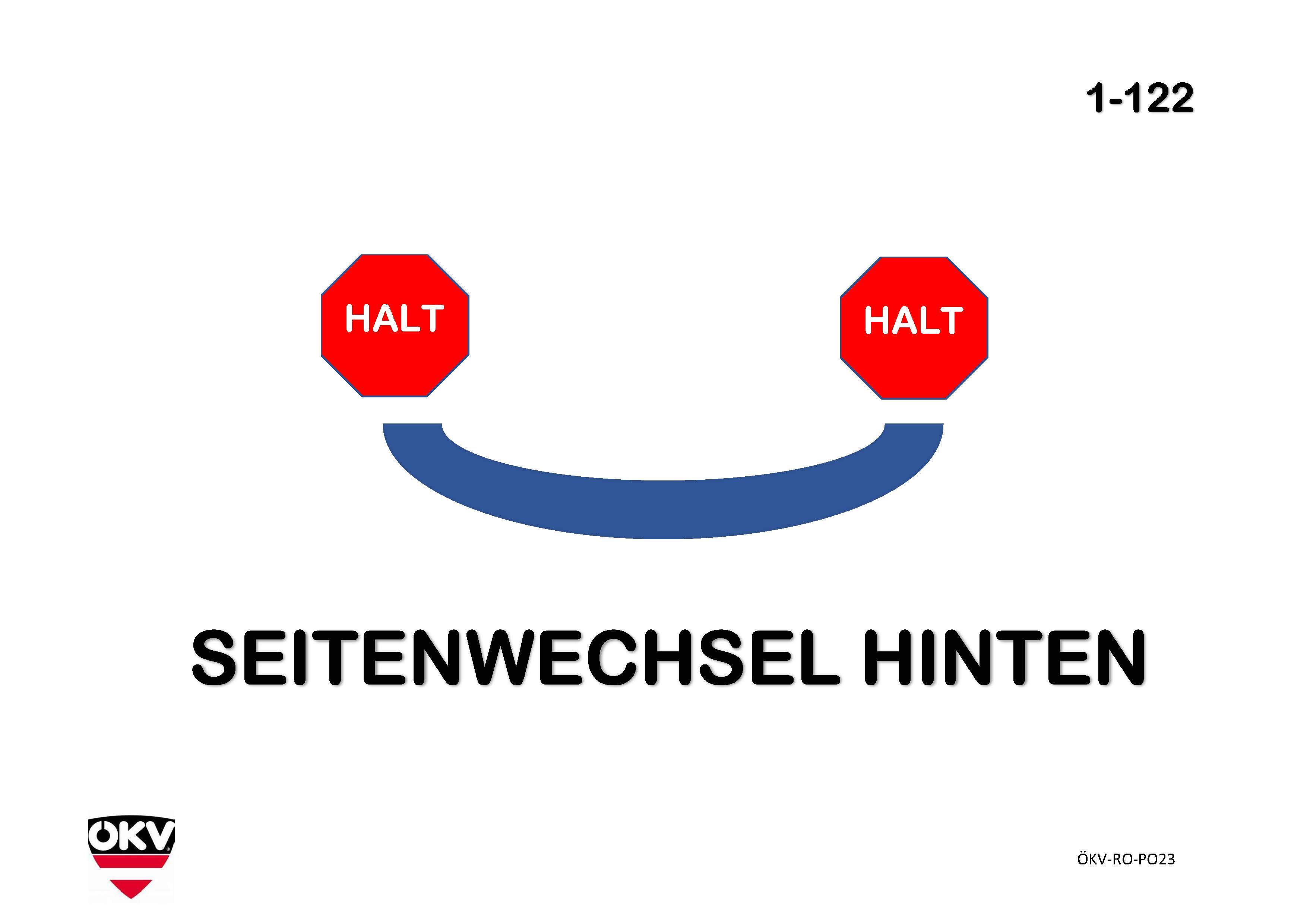 Halt – Seitenwechsel hinten – Halt
