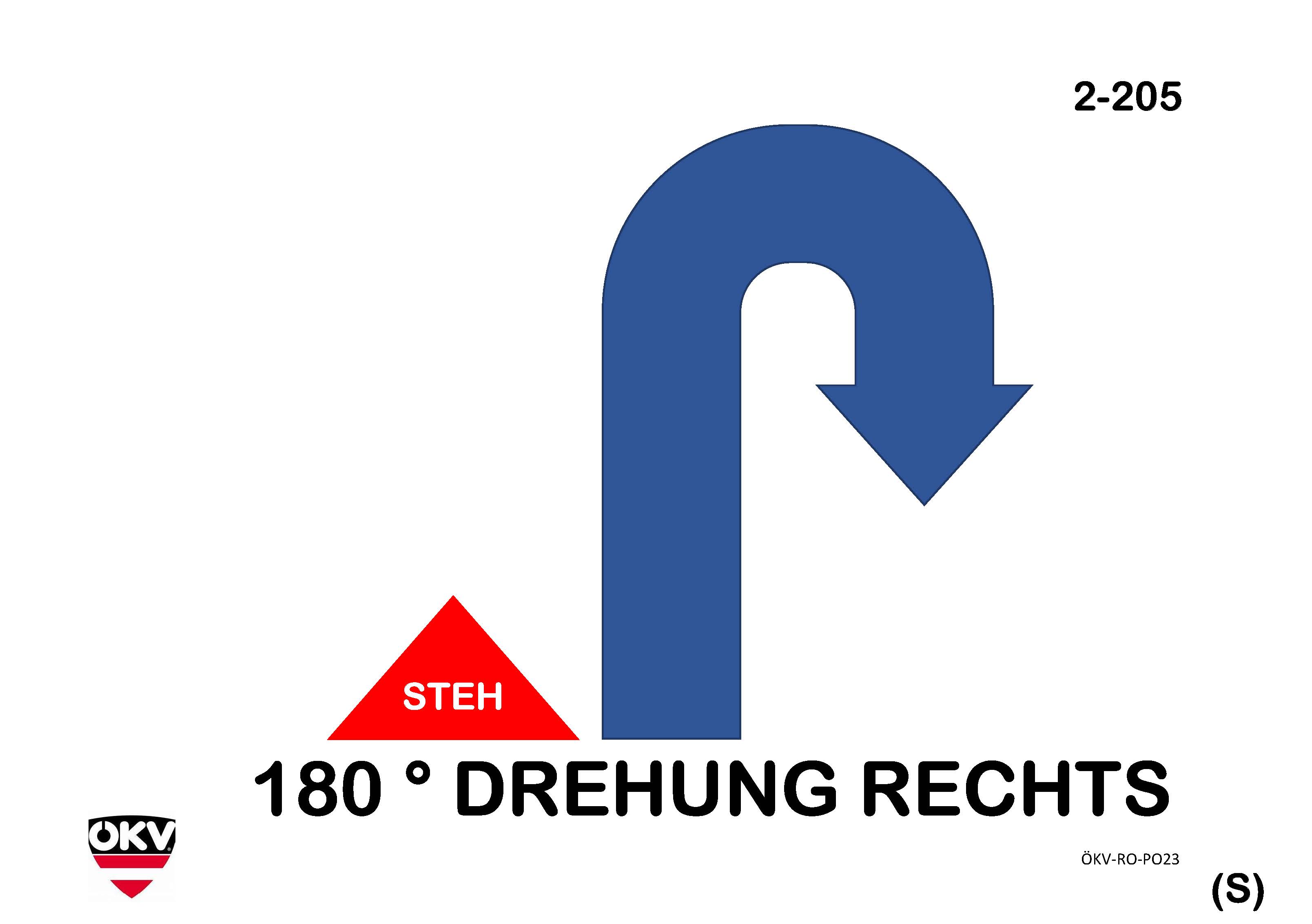 Steh – 180°-Drehung rechts – vorwärts