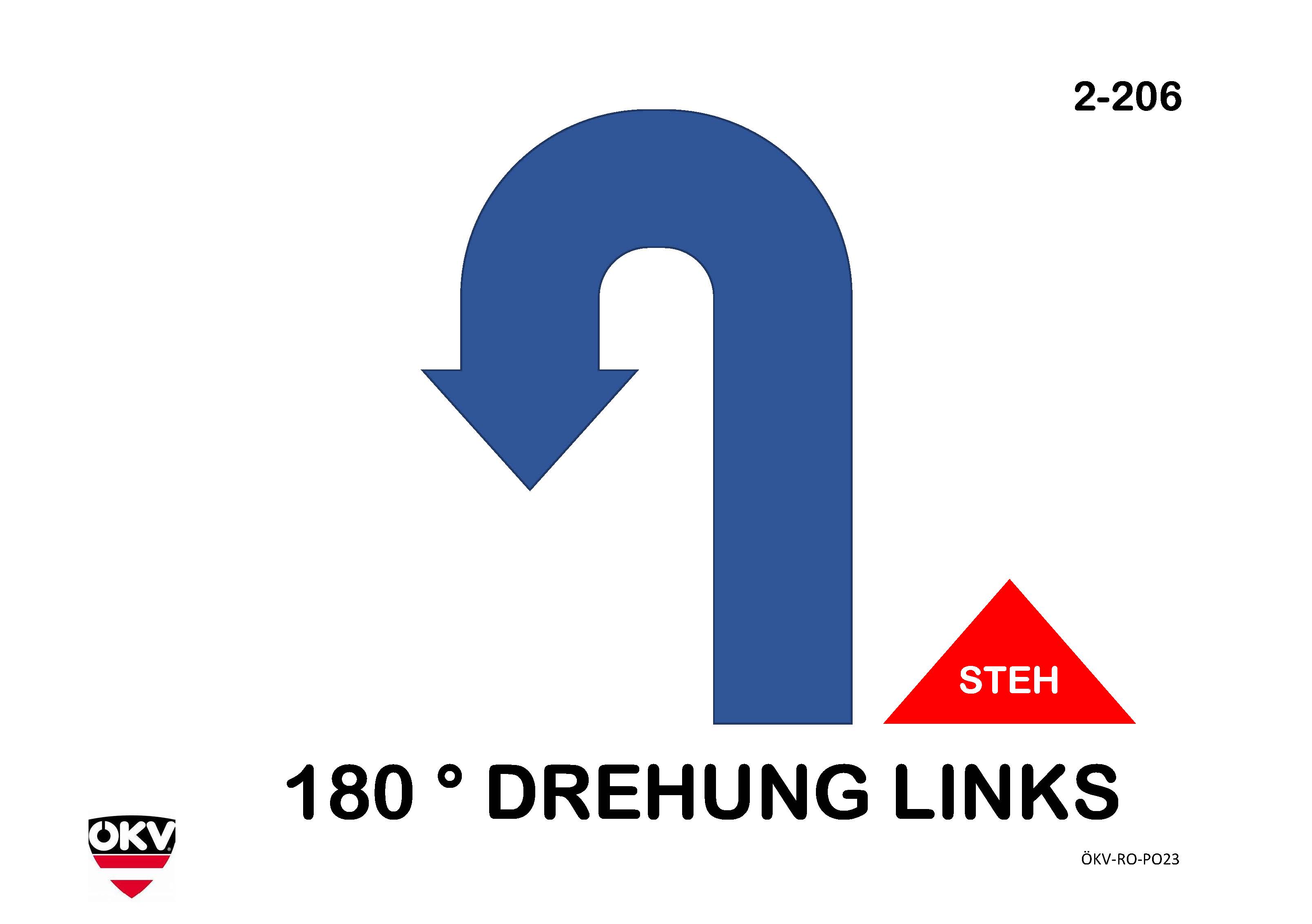 Steh – 180°-Drehung links – vorwärts