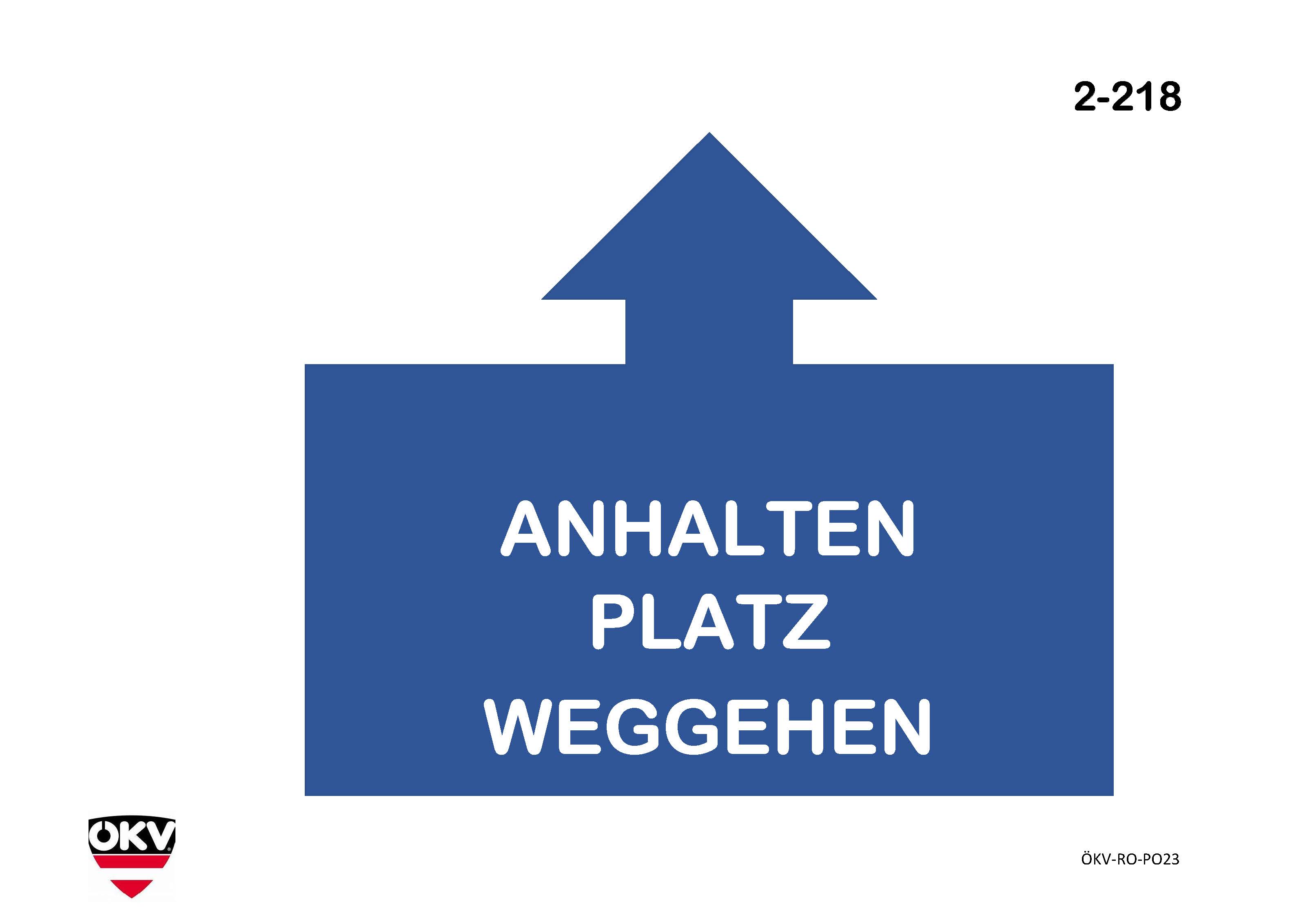 Anhalten Platz – Weggehen