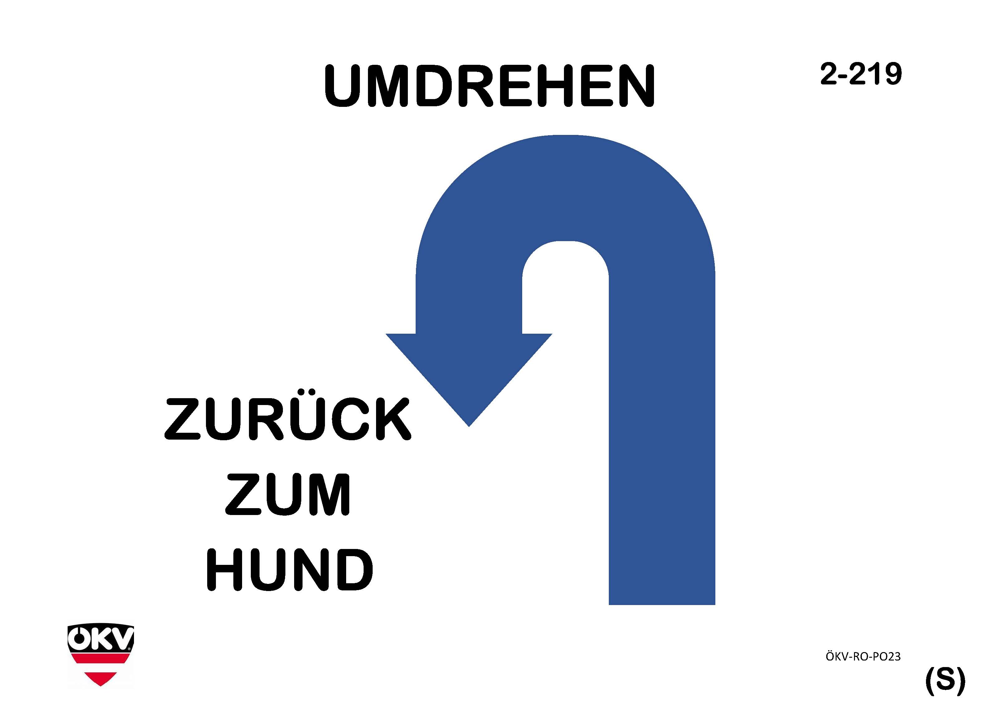 Umdrehen – Zurück zum Hund