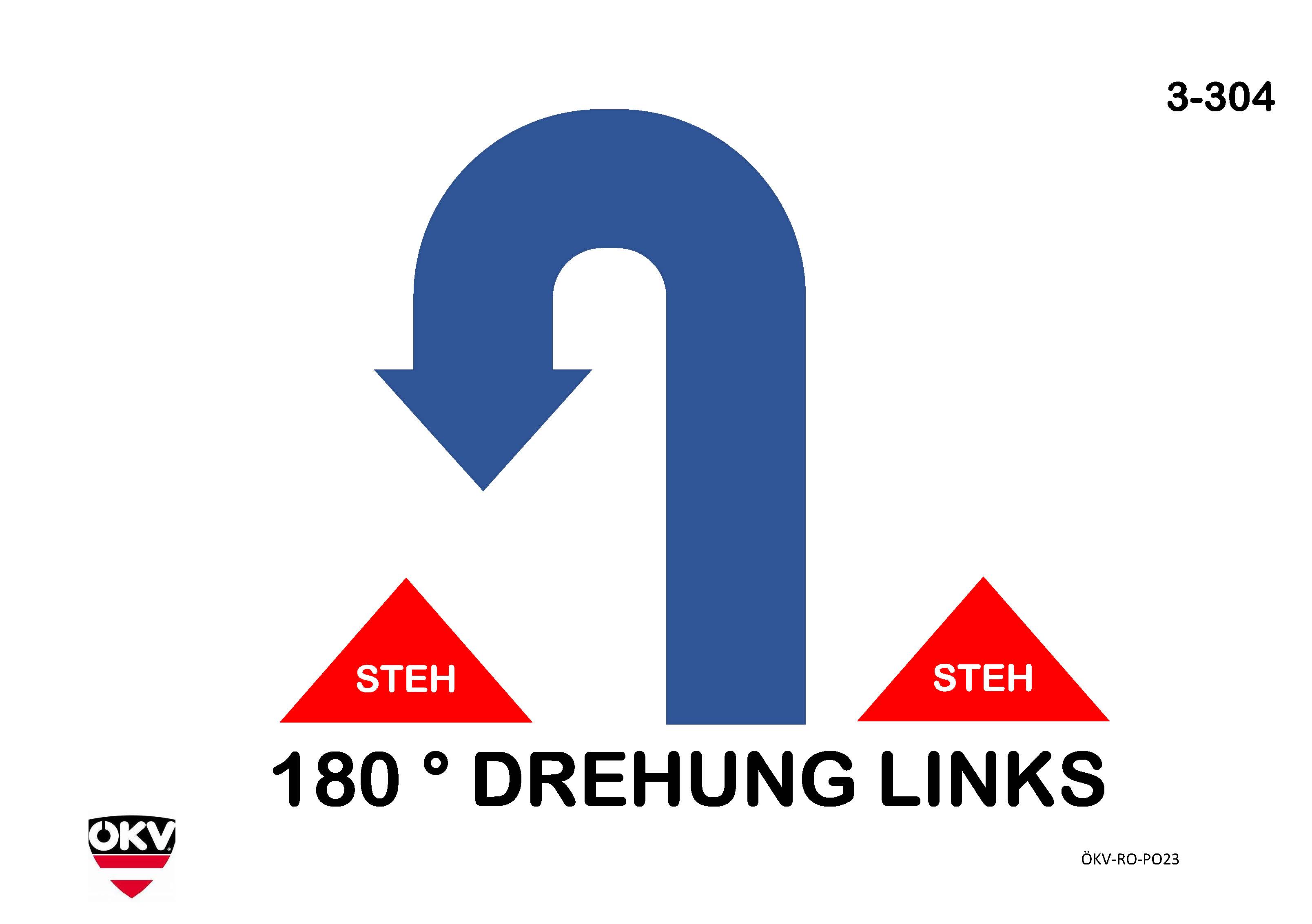 Steh – 180°-Drehung links – Steh