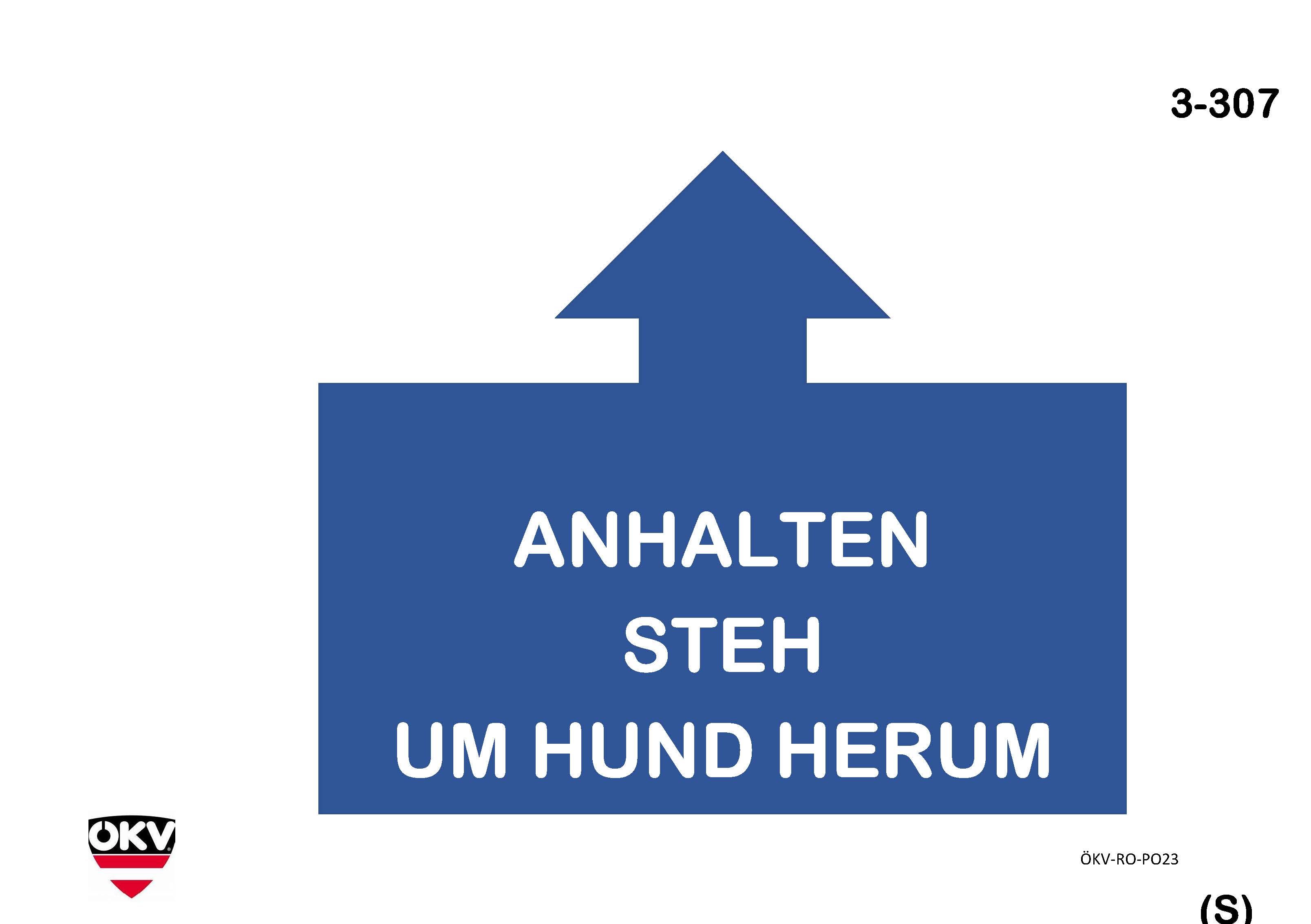 Anhalten Steh – Um Hund herum