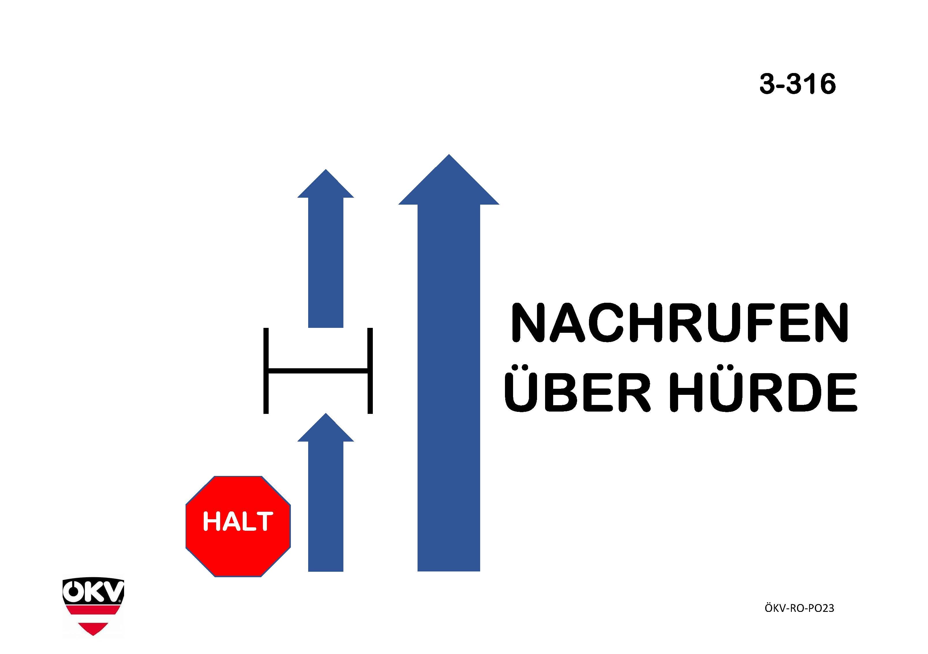 Halt – Weggehen und Nachruf über Hürde