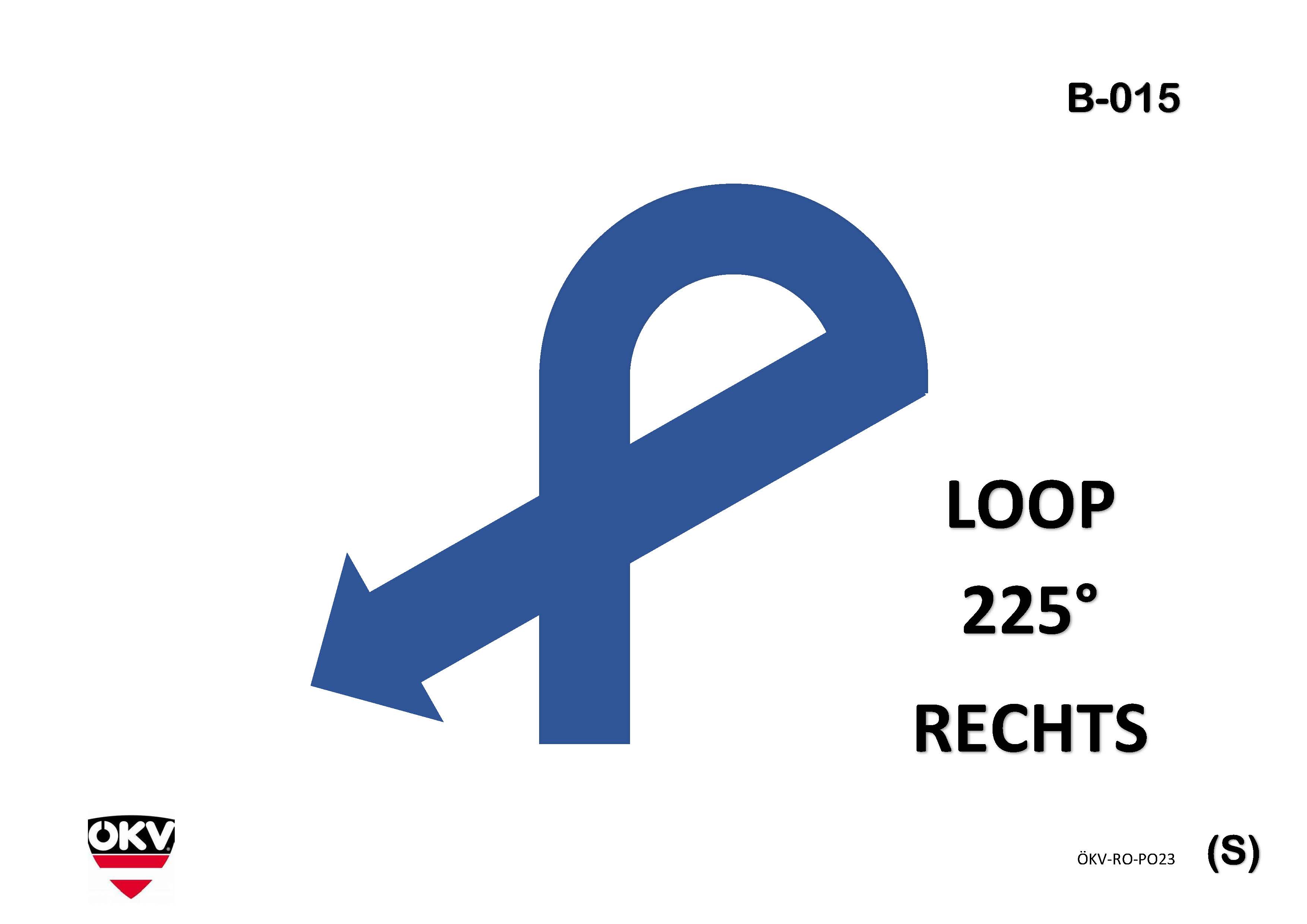 Loop 225° rechts