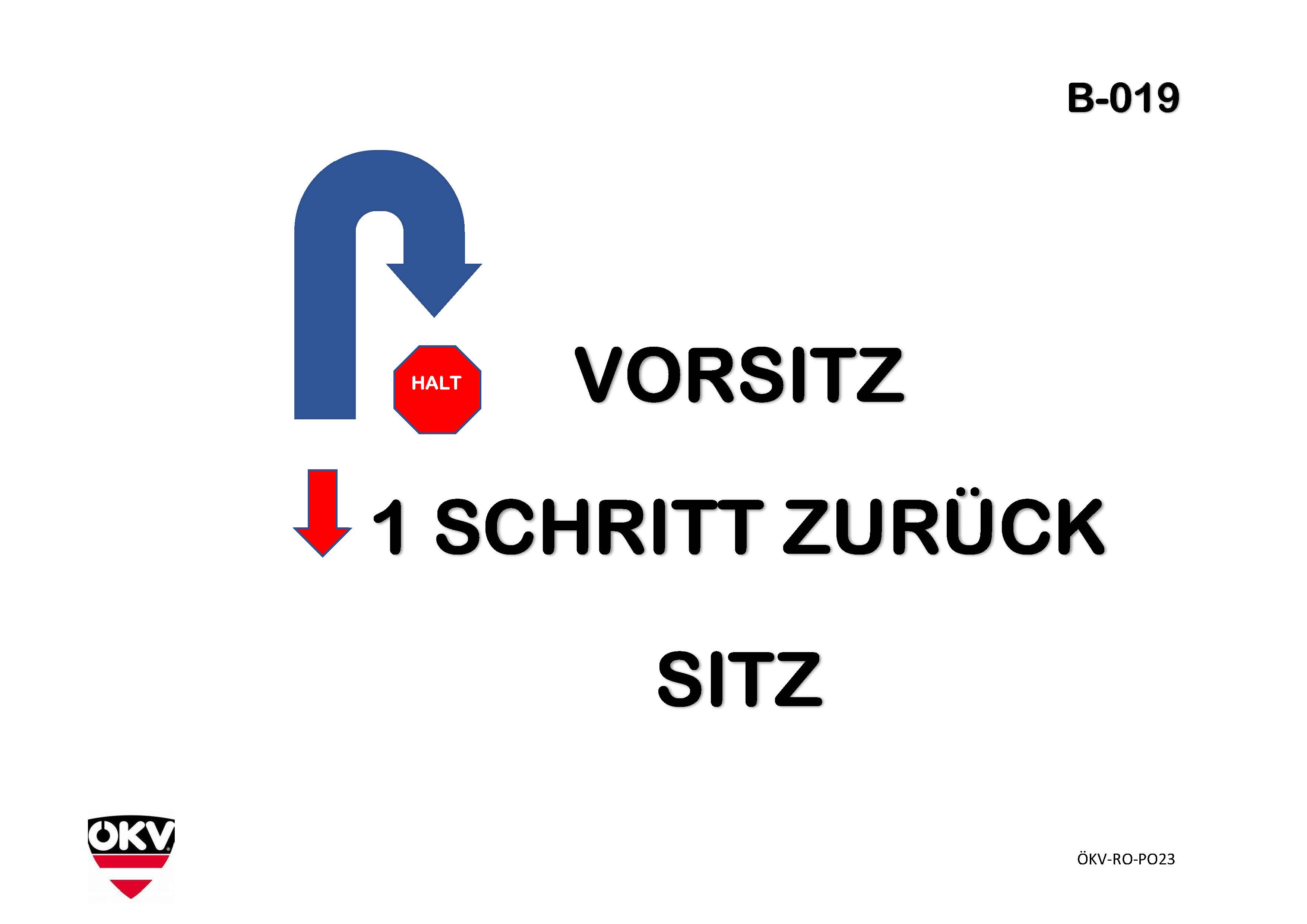 Vorsitz – 1 Schritt zurück – Vorsitz