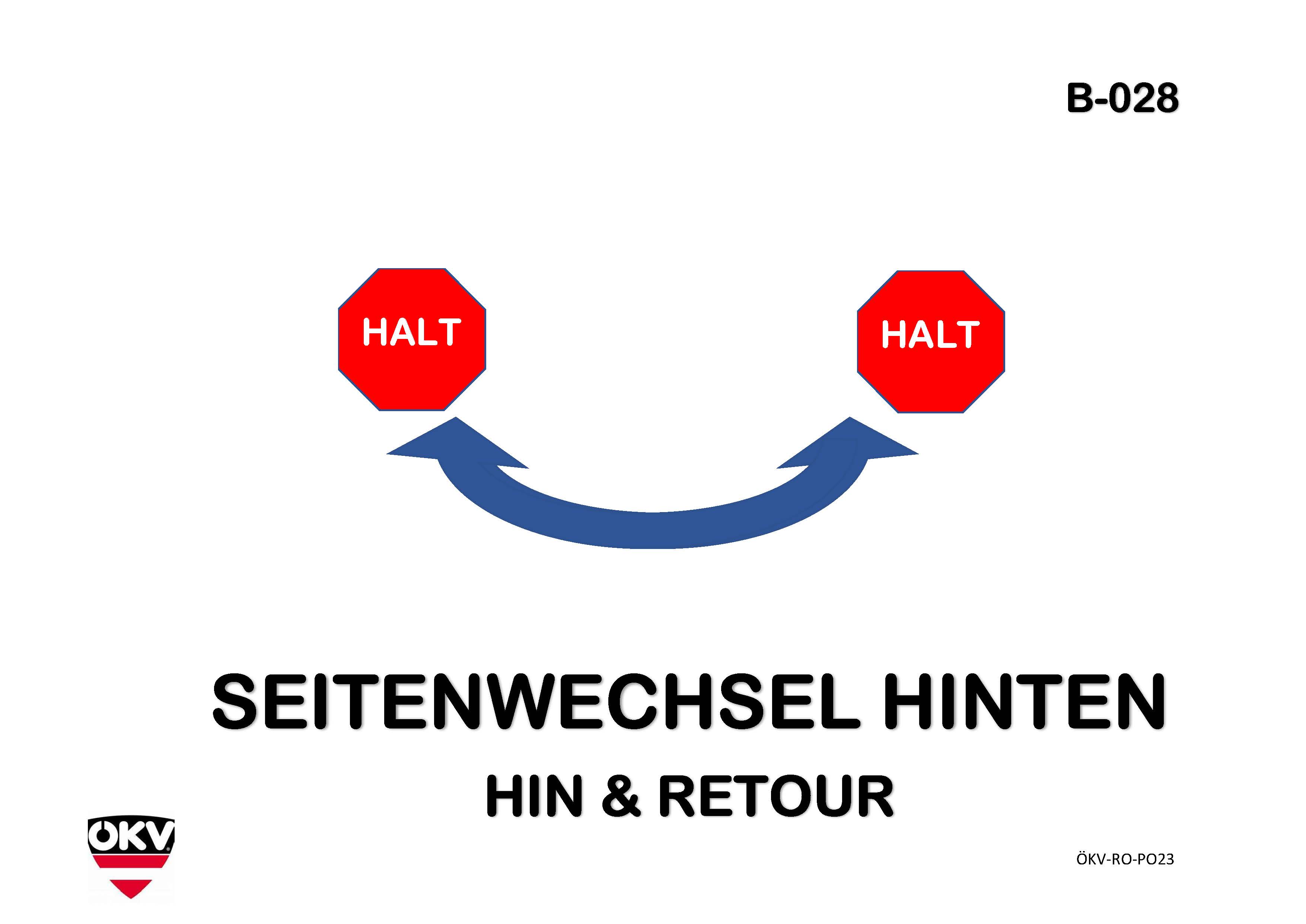 Halt – Seitenwechsel hinten hin & retour